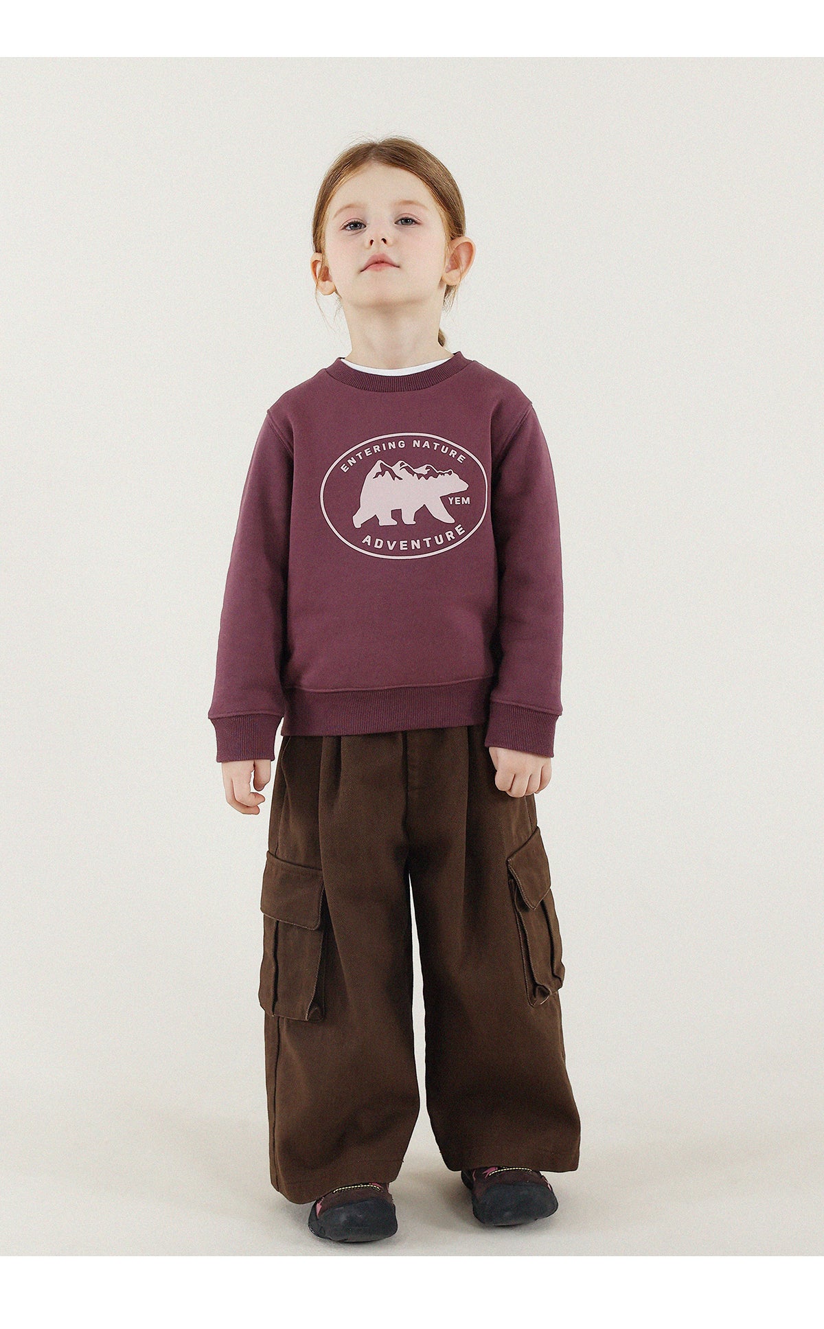 -長袖スウェットシャツ 裏起毛 プリント クルーネック 暖か【mh0011342】 - mamahalo shop - 長袖Tシャツ -  べビー服 - 子供服 - 男の子 - 女の子