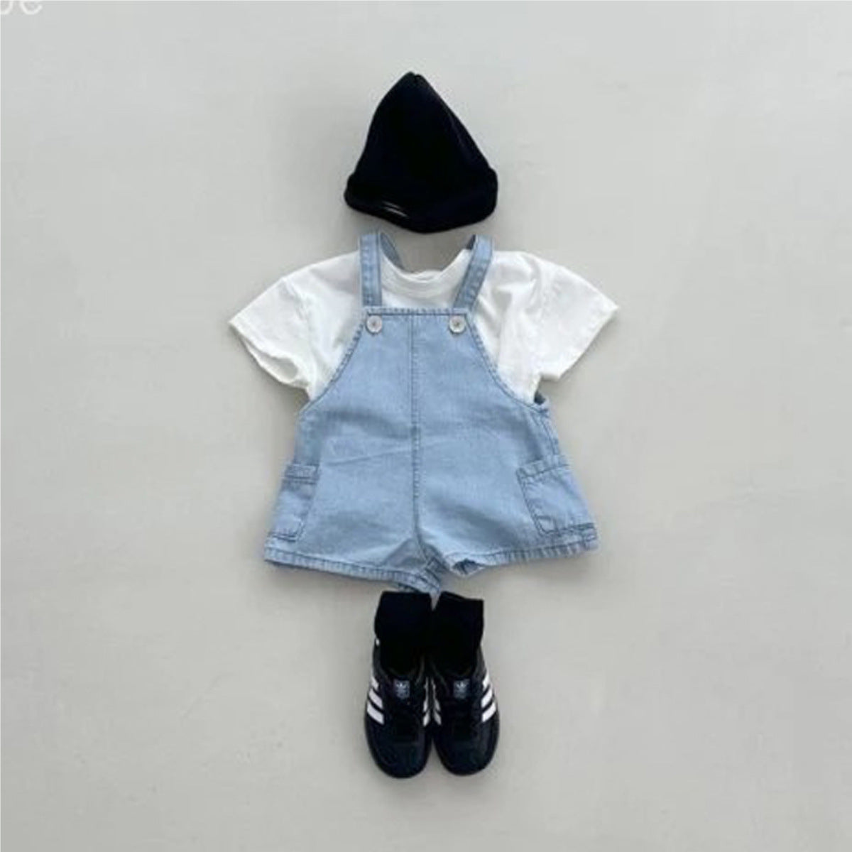 Baby Side Pocket Overalls Short Pants [mh0013877]