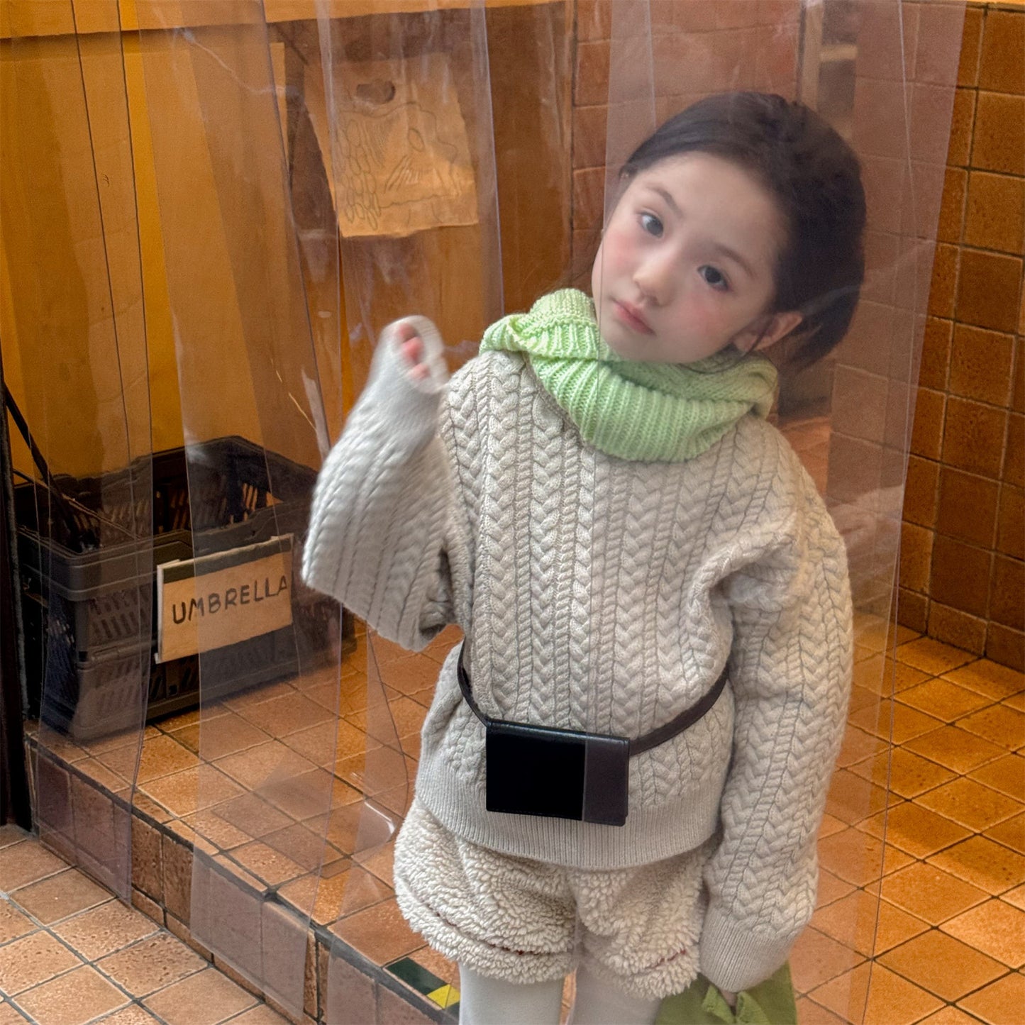 ケーブル編みクルーネックセーター【mh0010906】