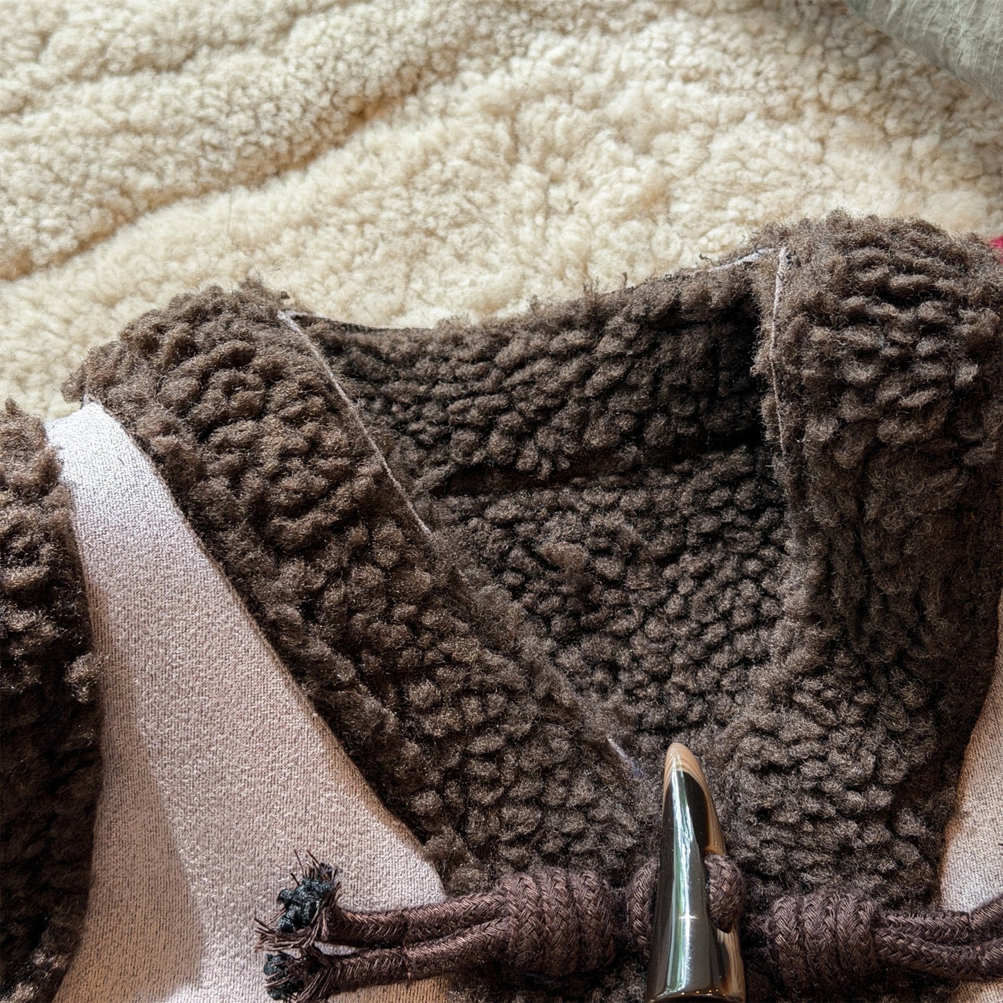 フェイクムートンボアベスト もこもこ ダッフルベスト【mh0011904】