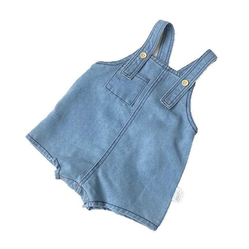 Denim Strap Baby Jumpsuit デニム サロペット ロンパース【mh0012503】