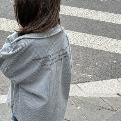 -コーデュロイシャツジャケット シャツコート【mh0010804】 - mamahalo shop - 長袖シャツ・ブラウス -  べビー服 - 子供服 - 男の子 - 女の子