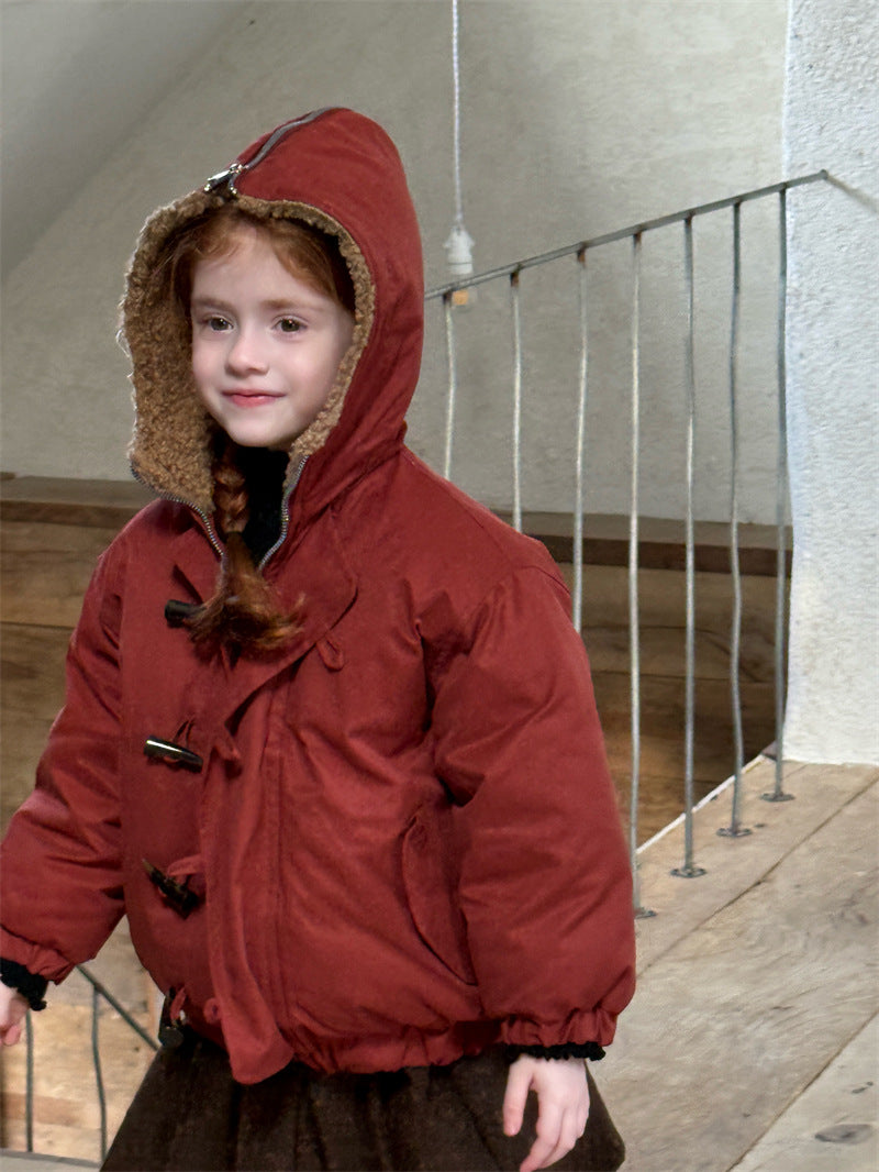 ジャケット 中綿 ボア襟 ダッフル風 トグルボタン ショート丈 アウター【mh0011615】