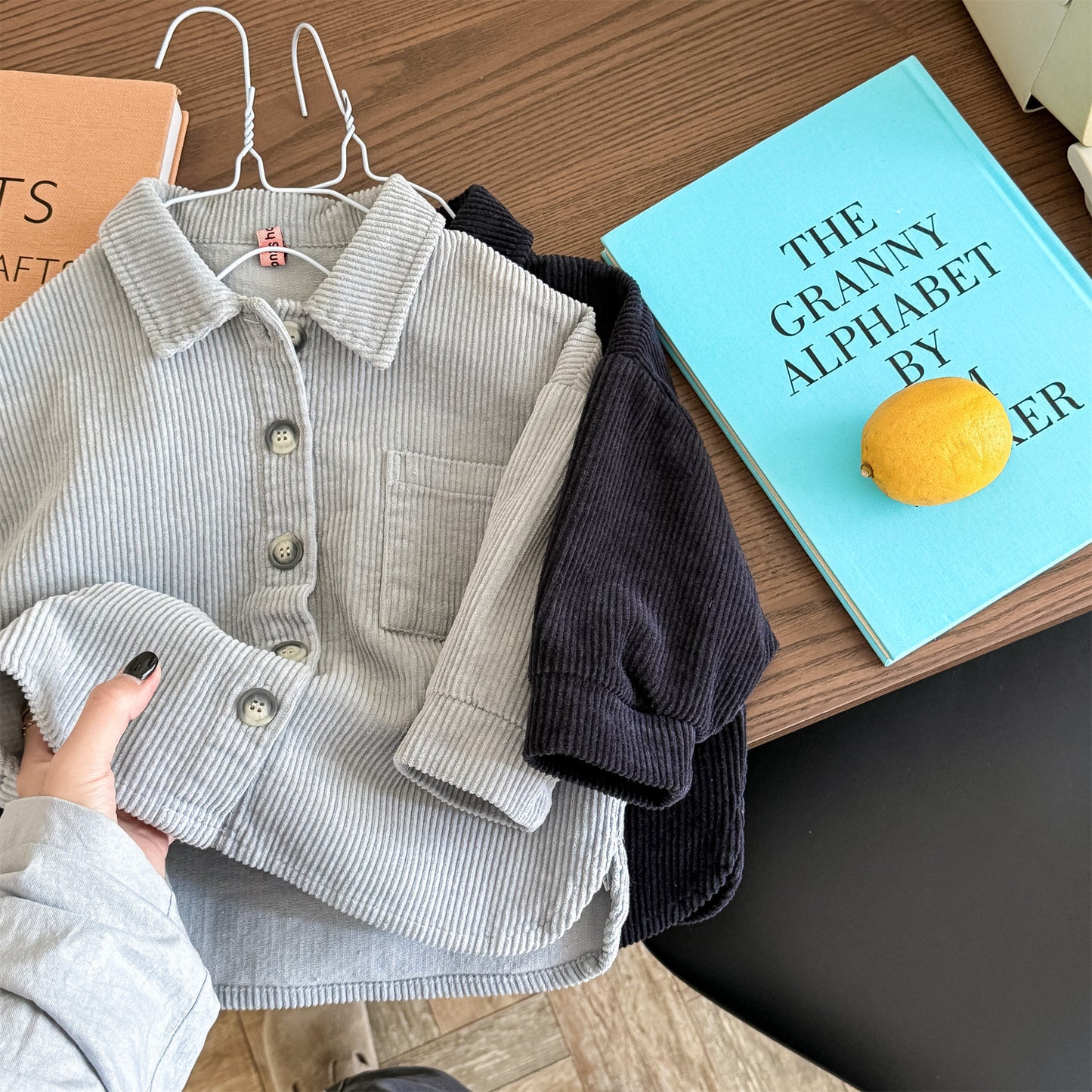 -コーデュロイシャツジャケット シャツコート【mh0010804】 - mamahalo shop - 長袖シャツ・ブラウス -  べビー服 - 子供服 - 男の子 - 女の子