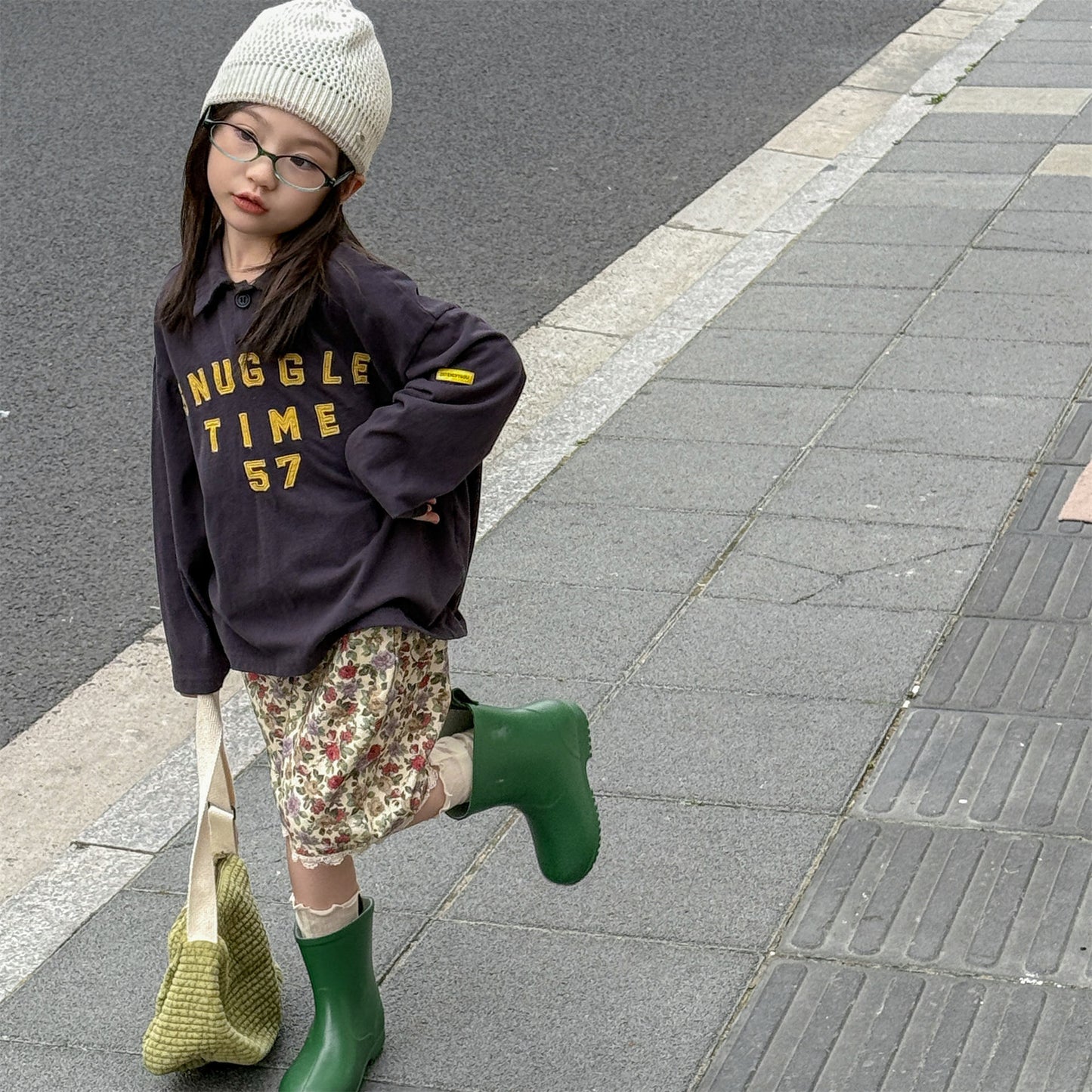 -カレッジロゴ襟付き長袖Tシャツ ポロシャツ【mh0010810】 - mamahalo shop - 長袖シャツ・ブラウス -  べビー服 - 子供服 - 男の子 - 女の子