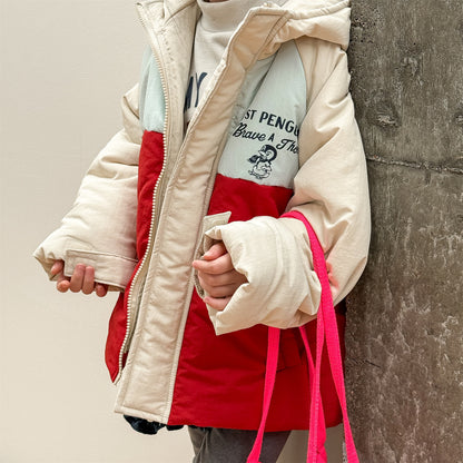 中綿ダウンジャケット パッチワーク アウター コート【mh0011900】