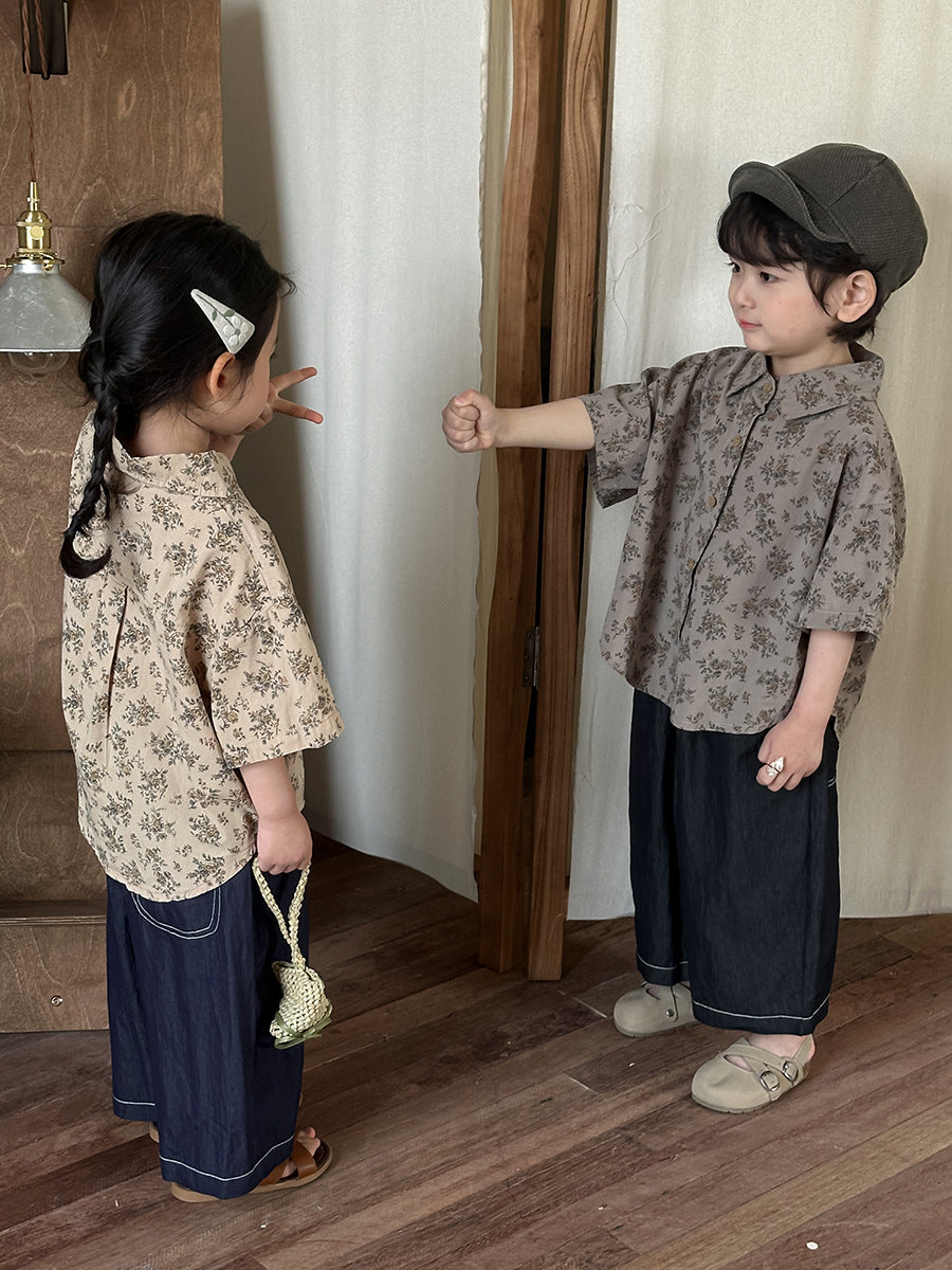 Stitch Contrast Denim Cropped Pants ステッチ クロップドパンツ【mh0013469】