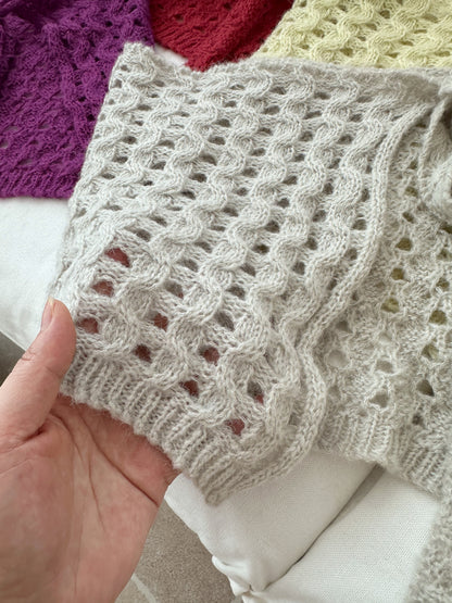 -サイドリボン透かし編みニット巻きスカート【mh0010771】 - mamahalo shop - スカート -  べビー服 - 子供服 - 男の子 - 女の子