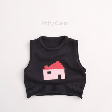 House Jacquard Cotton Knit Vest ハウス ジャガード ニット ベスト【mh0012508】