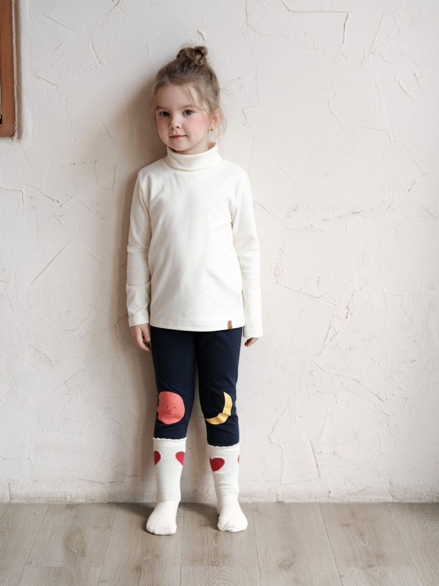 ソックス 靴下 ムーン ミドル丈 キッズ コットン【mh0011563】