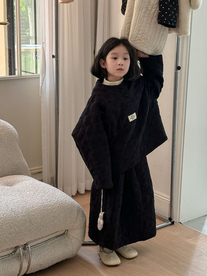 キルティングジャケット スカート セットアップ ノーカラー【mh0011654】