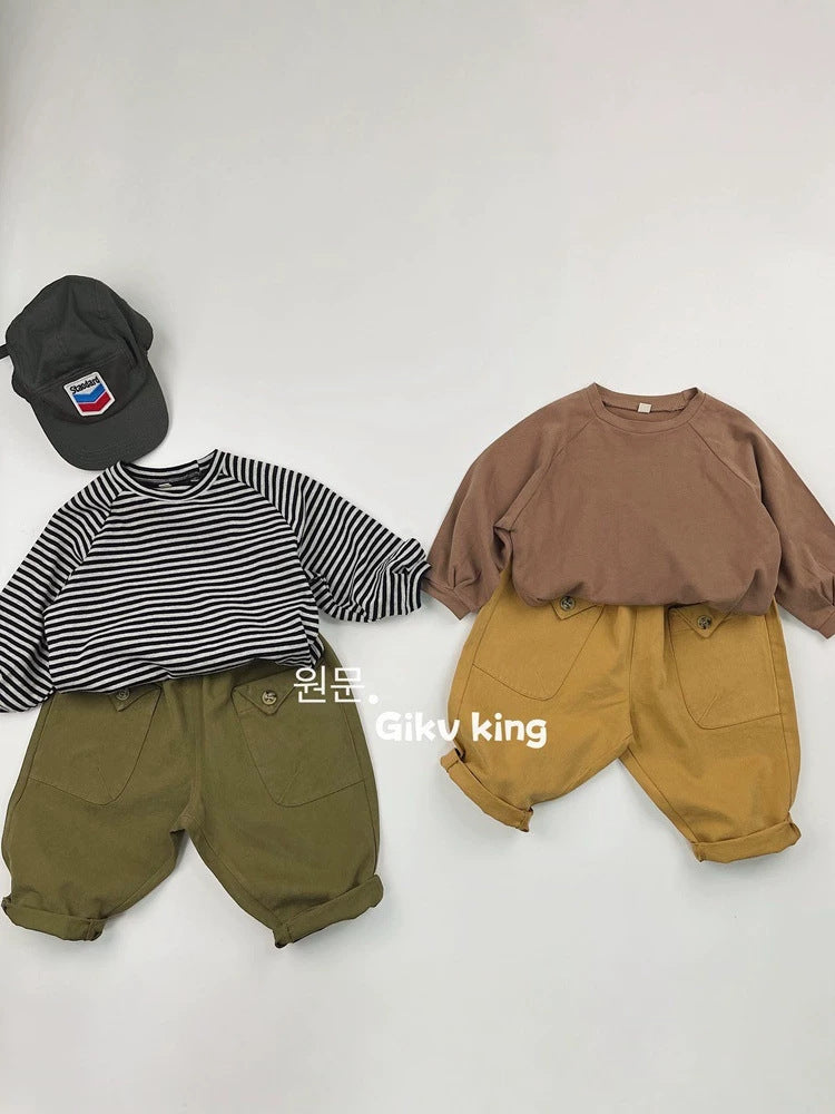 キッズ フラップポケット ルーズ ロングパンツ【mh0014599】