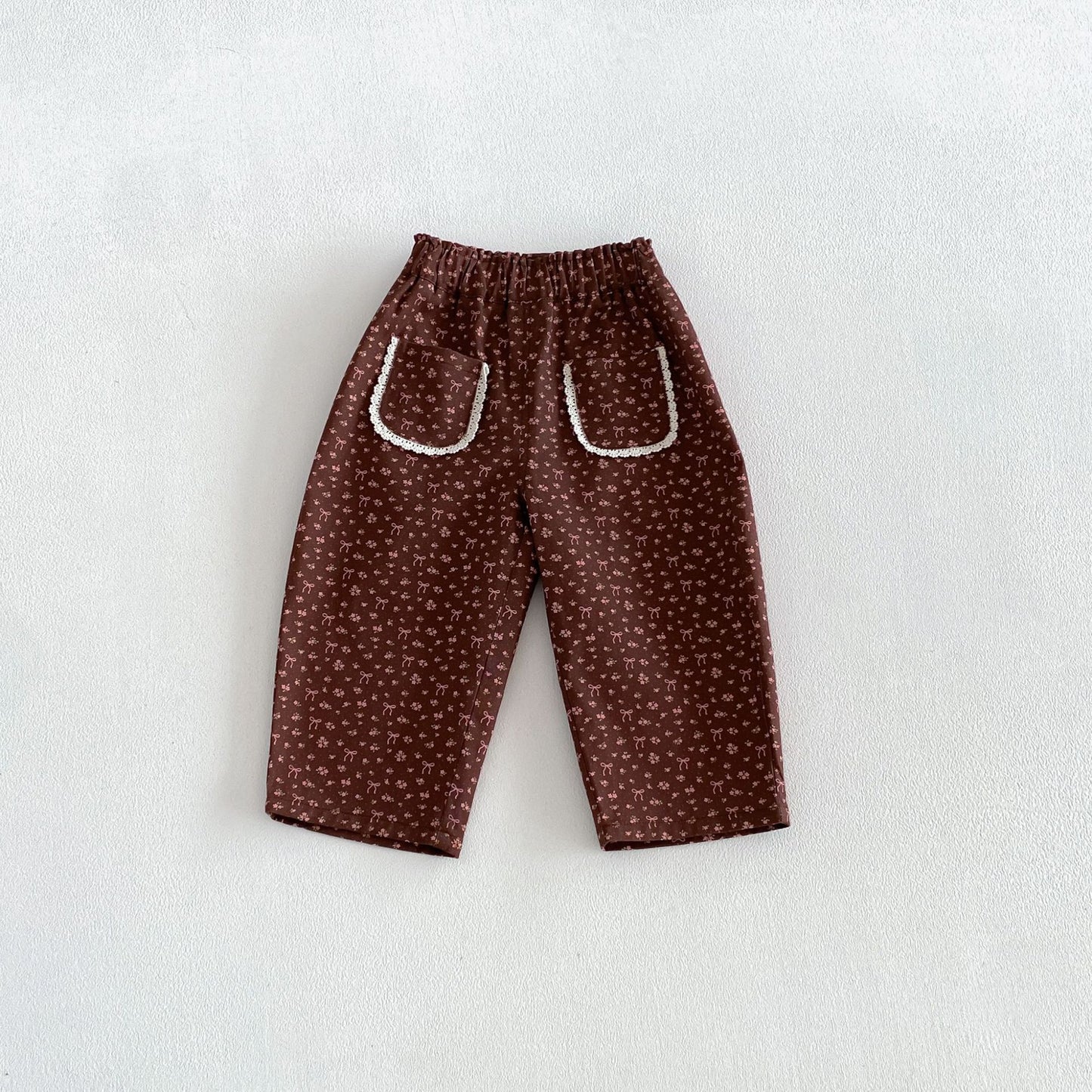 Chaqueta gofrada con cremallera para bebé/niño, pantalón ancho fácil con estampado [mh0014027]