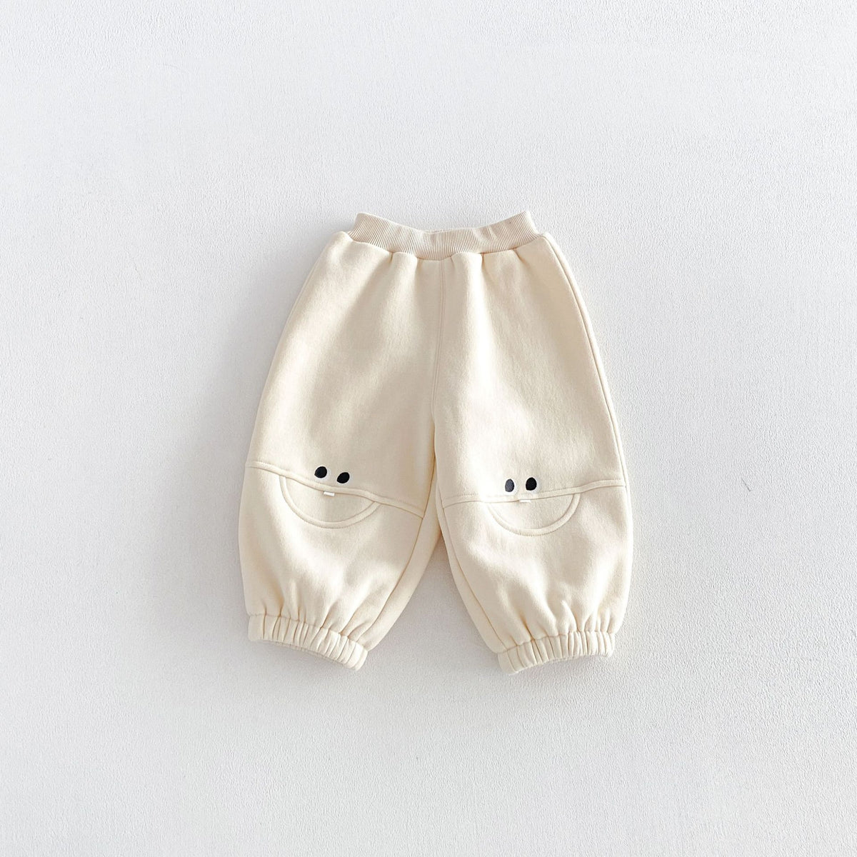 Kids' Smile Embroidered Brushed-Lining Joggers [mh0014776]