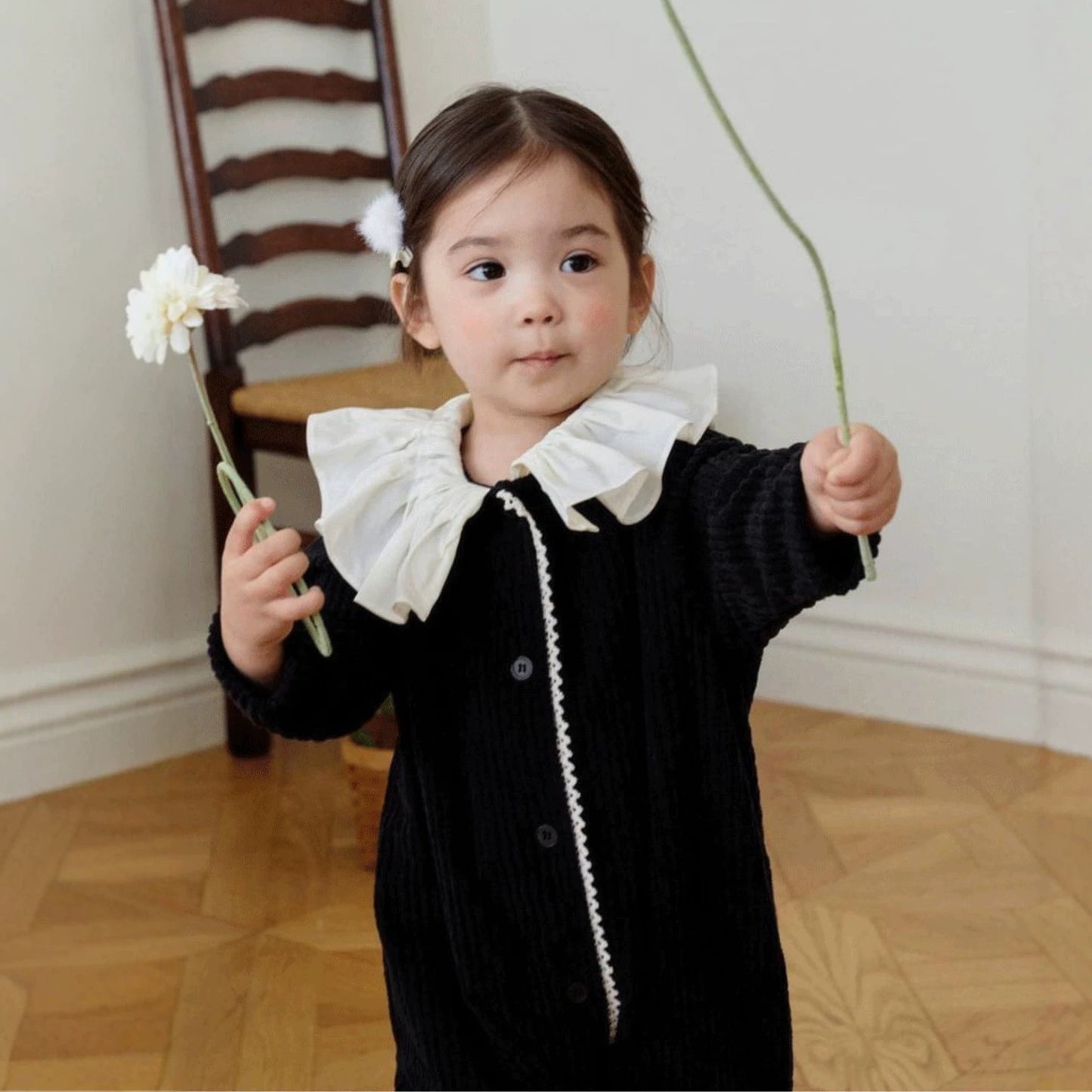 Baby Ruffle Collar Long-Sleeve Romper [mh0013887]