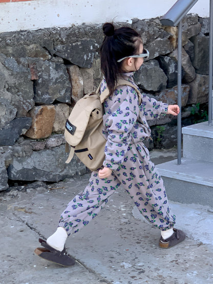 キッズセットアップ フラワープリント トラックジャケット【mh0011650】