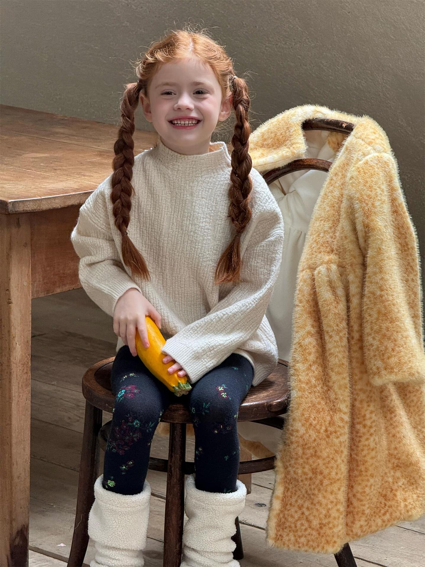 ボトルネックセーター ざっくり ハイネック シンプルプルオーバー【mh0011749】