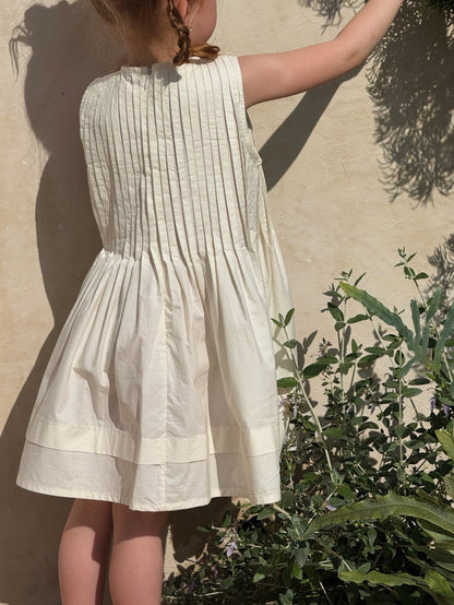 Sleeveless Pleated Princess Dress ピンタック ノースリーブワンピース【mh0013248】