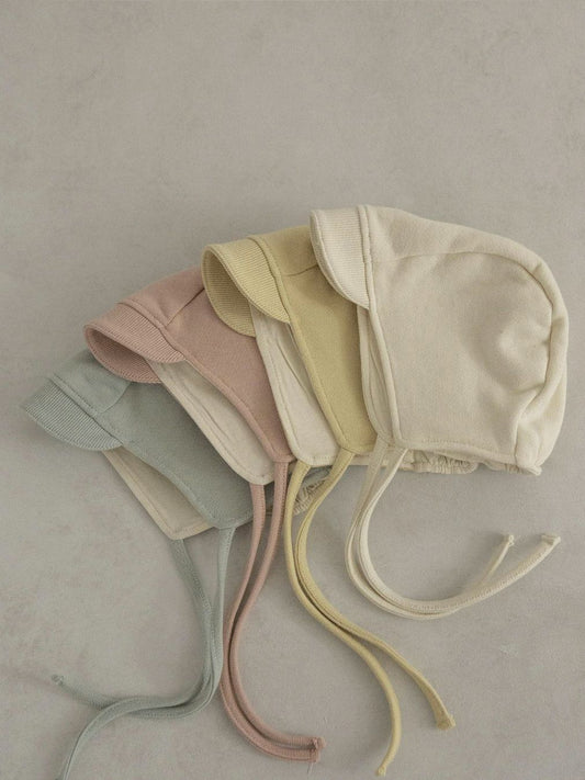 Waffle Knit Long-Sleeve Romper with Bonnet [mh0012676]