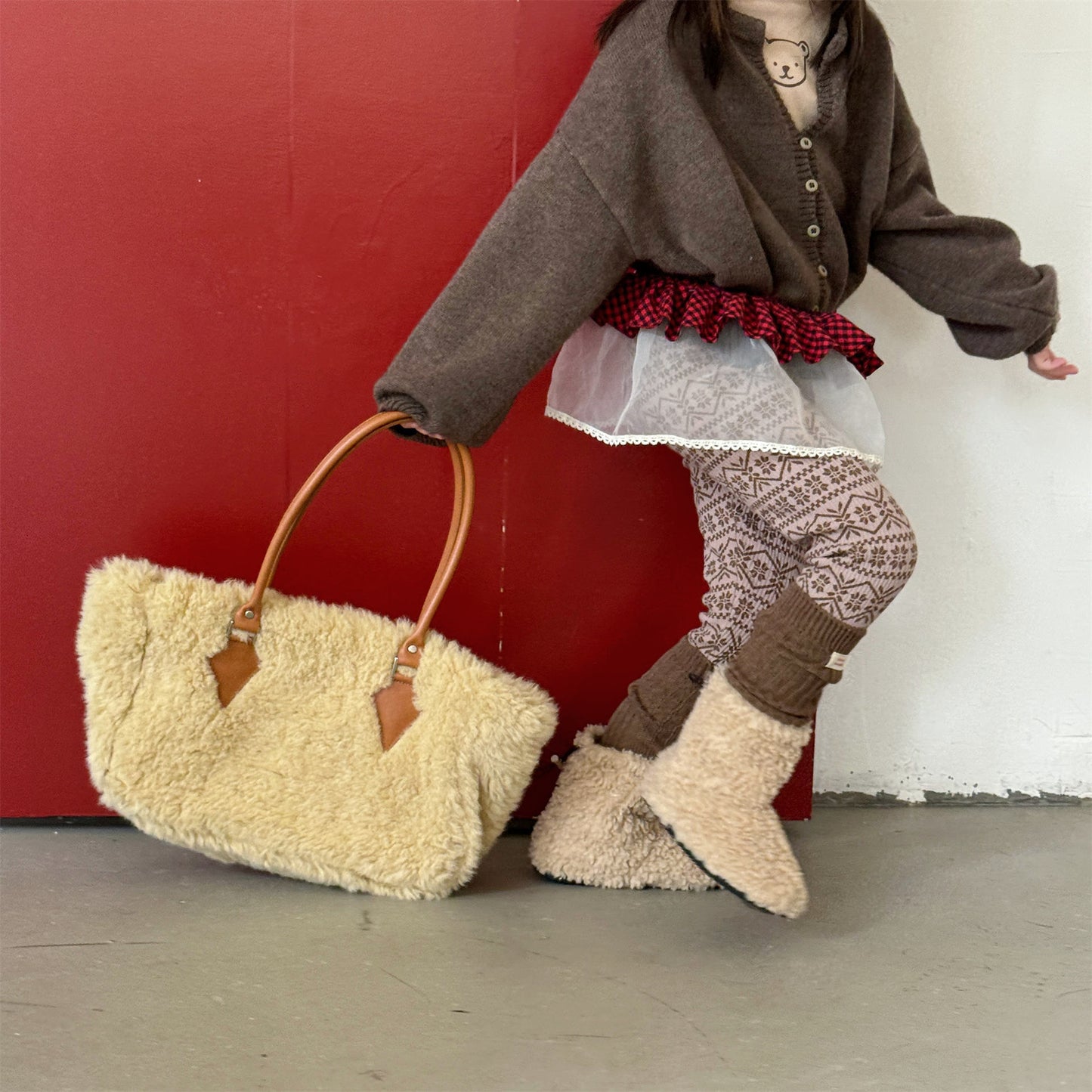 裏起毛レギンスパンツ トライバル ネイティブ柄 レギパン【mh0011911】