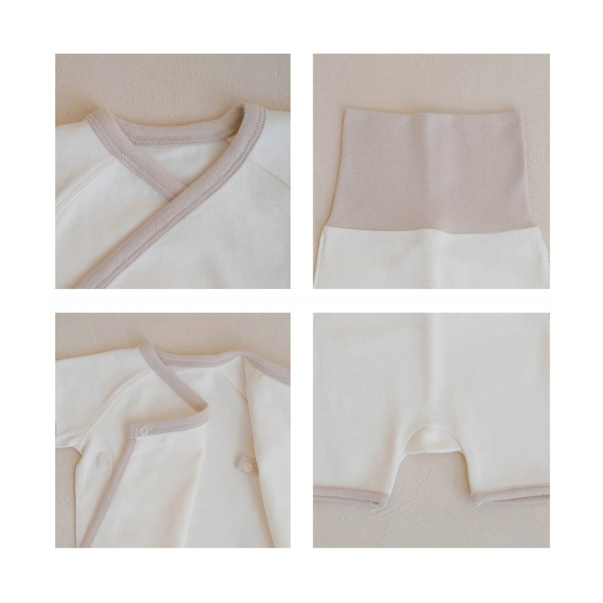 Baby Cache-Coeur Short-Sleeve Top & High-Waist Pants Set [mh0013886]