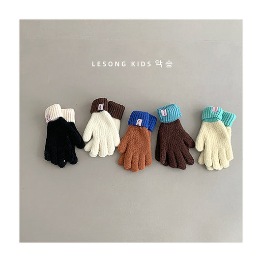 キッズ手袋 ミトン バイカラー カラフル グローブ【mh0011809】