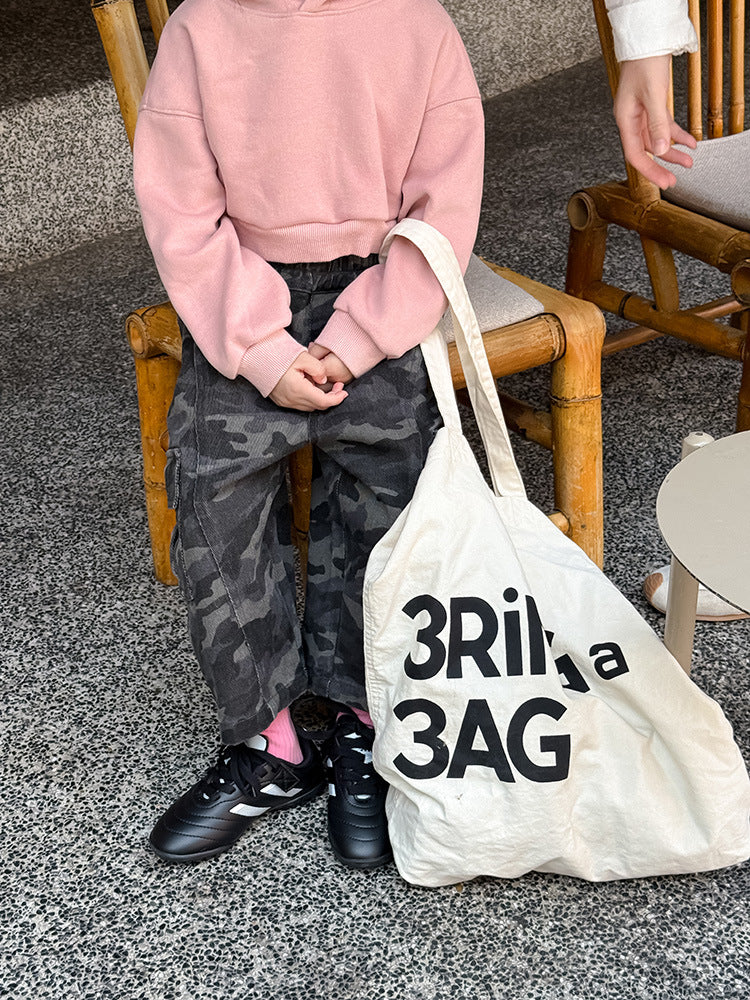 -クロップド丈パーカー 刺繍ロゴ入りフーディー ショートスウェット【mh0011053】 - mamahalo shop - カーディガン・パーカー -  べビー服 - 子供服 - 男の子 - 女の子