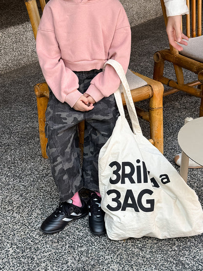 -クロップド丈パーカー 刺繍ロゴ入りフーディー ショートスウェット【mh0011053】 - mamahalo shop - カーディガン・パーカー -  べビー服 - 子供服 - 男の子 - 女の子