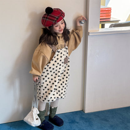 ハートフリースサロペット ショートサスペンダーパンツ【mh0011923】