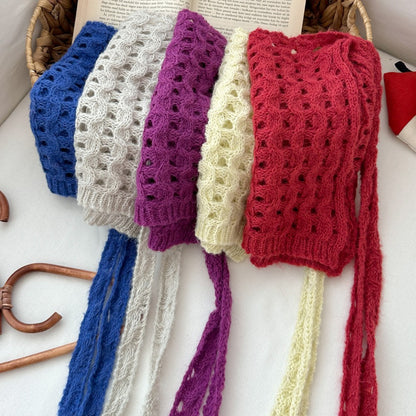 -サイドリボン透かし編みニット巻きスカート【mh0010771】 - mamahalo shop - スカート -  べビー服 - 子供服 - 男の子 - 女の子