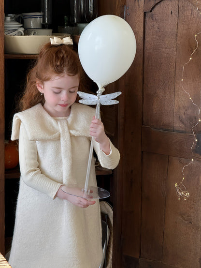 ノースリーブワンピース リボンカラー お出かけドレス【mh0011880】