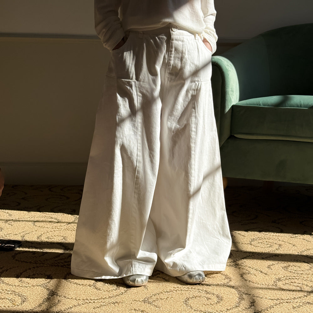 -無地ストレートワイドパンツ ゆったりカジュアルロングパンツ【mh0010777】 - mamahalo shop - ロングパンツ・スウェットパンツ -  べビー服 - 子供服 - 男の子 - 女の子