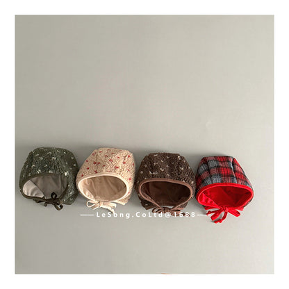 ベビー帽子 ボアフリース ボンネット 耳当て付き帽子【mh0011814】