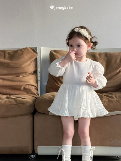 Gauze Puff Sleeve Romper ガーゼ パフスリーブ ロンパース【mh0012527】