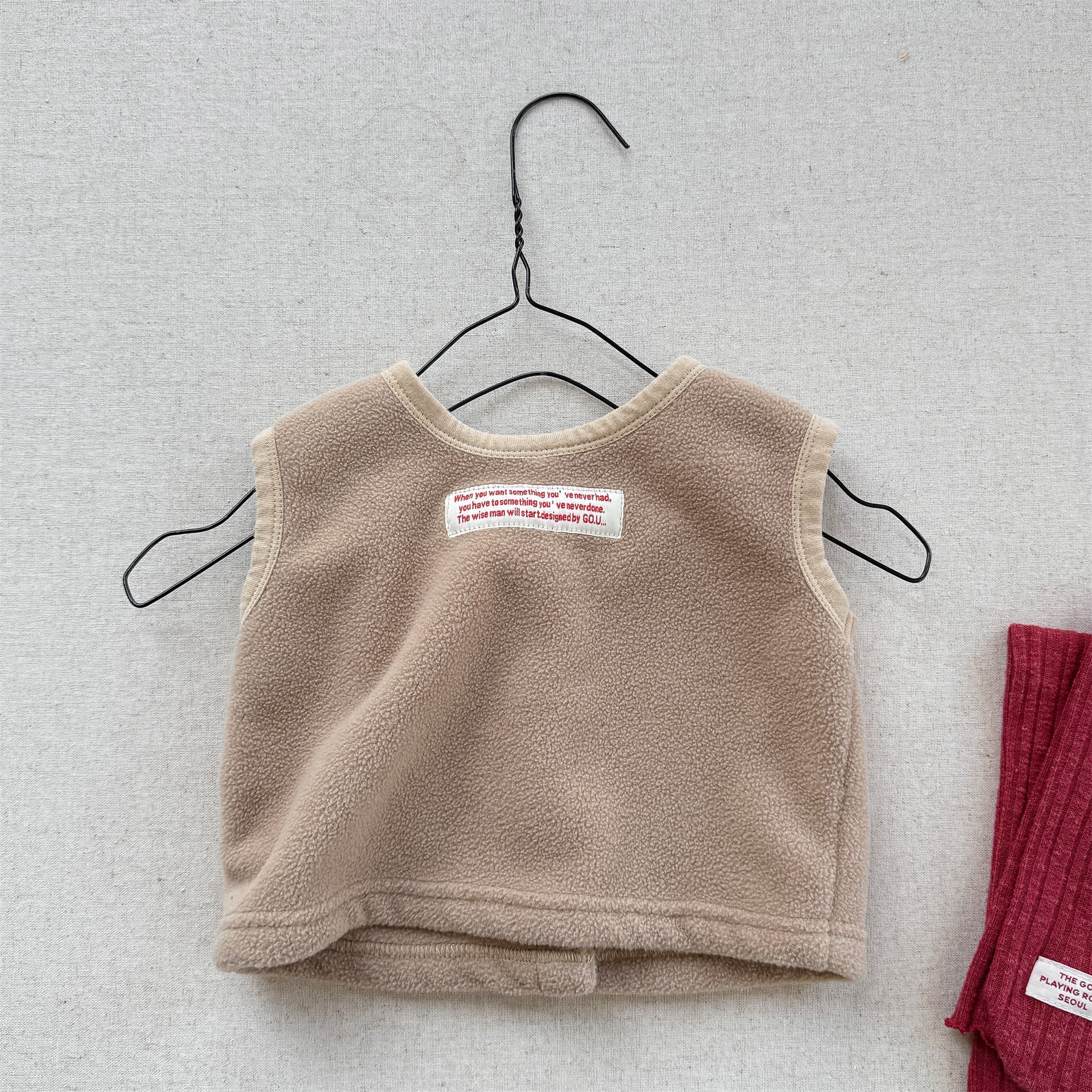 -フロントボタン付きフリースベスト【mh0010809】 - mamahalo shop - ベスト -  べビー服 - 子供服 - 男の子 - 女の子