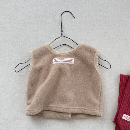 -フロントボタン付きフリースベスト【mh0010809】 - mamahalo shop - ベスト -  べビー服 - 子供服 - 男の子 - 女の子