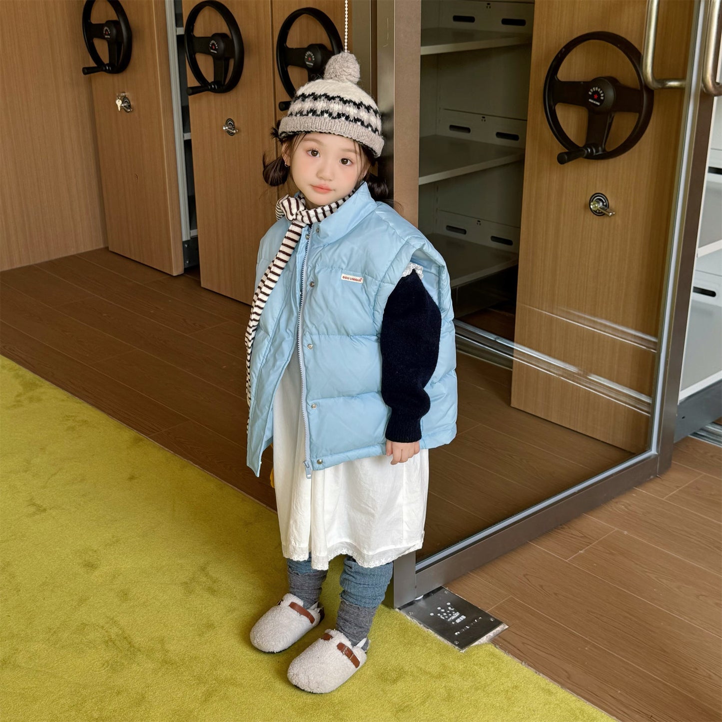 中綿ダウンベスト アウター 裏フリース【mh0011919】