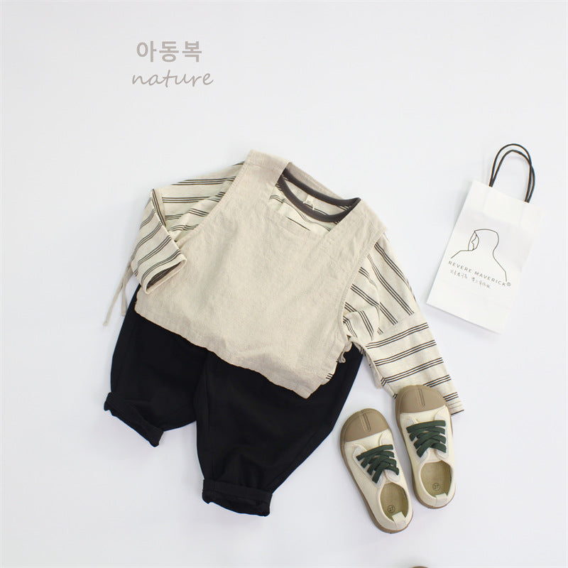 Cotton Linen Vest コットン リネン ベスト【mh0001296】