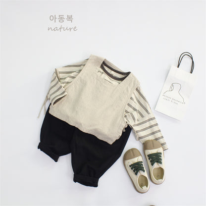 Cotton Linen Vest コットン リネン ベスト【mh0001296】
