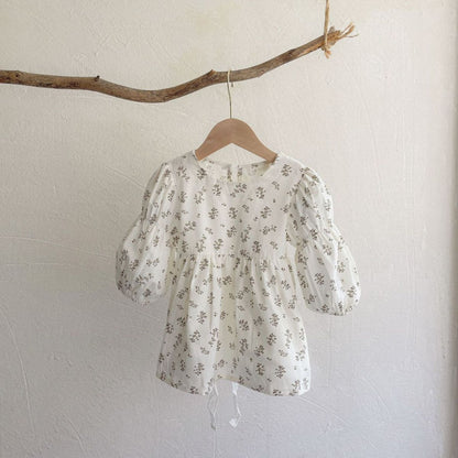 Floral Long Sleeve Dress 小花柄 長袖 ワンピース【mh0012688】