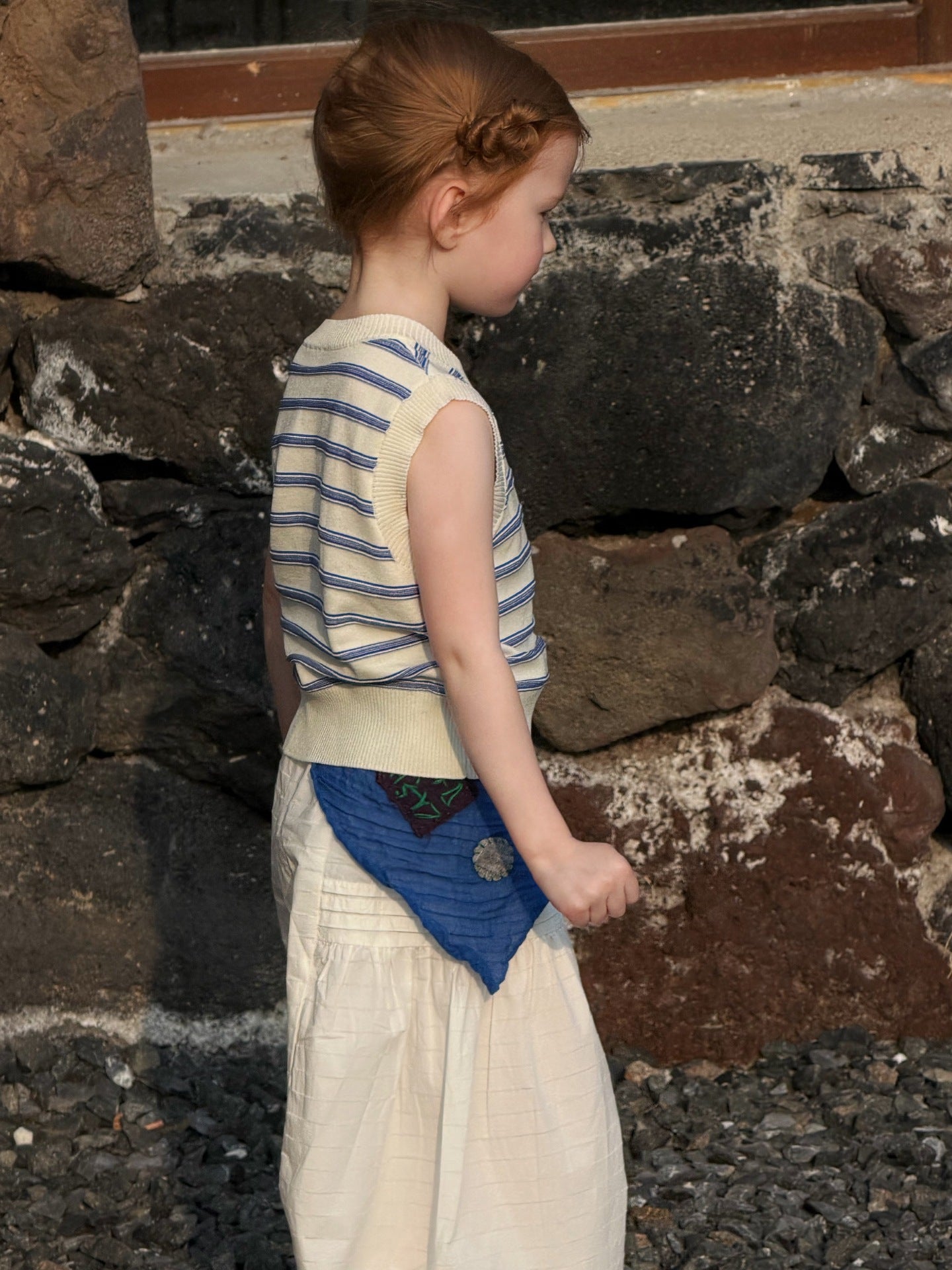 Striped Knit Vest サマーニット ノースリーブトップス【mh0013400】