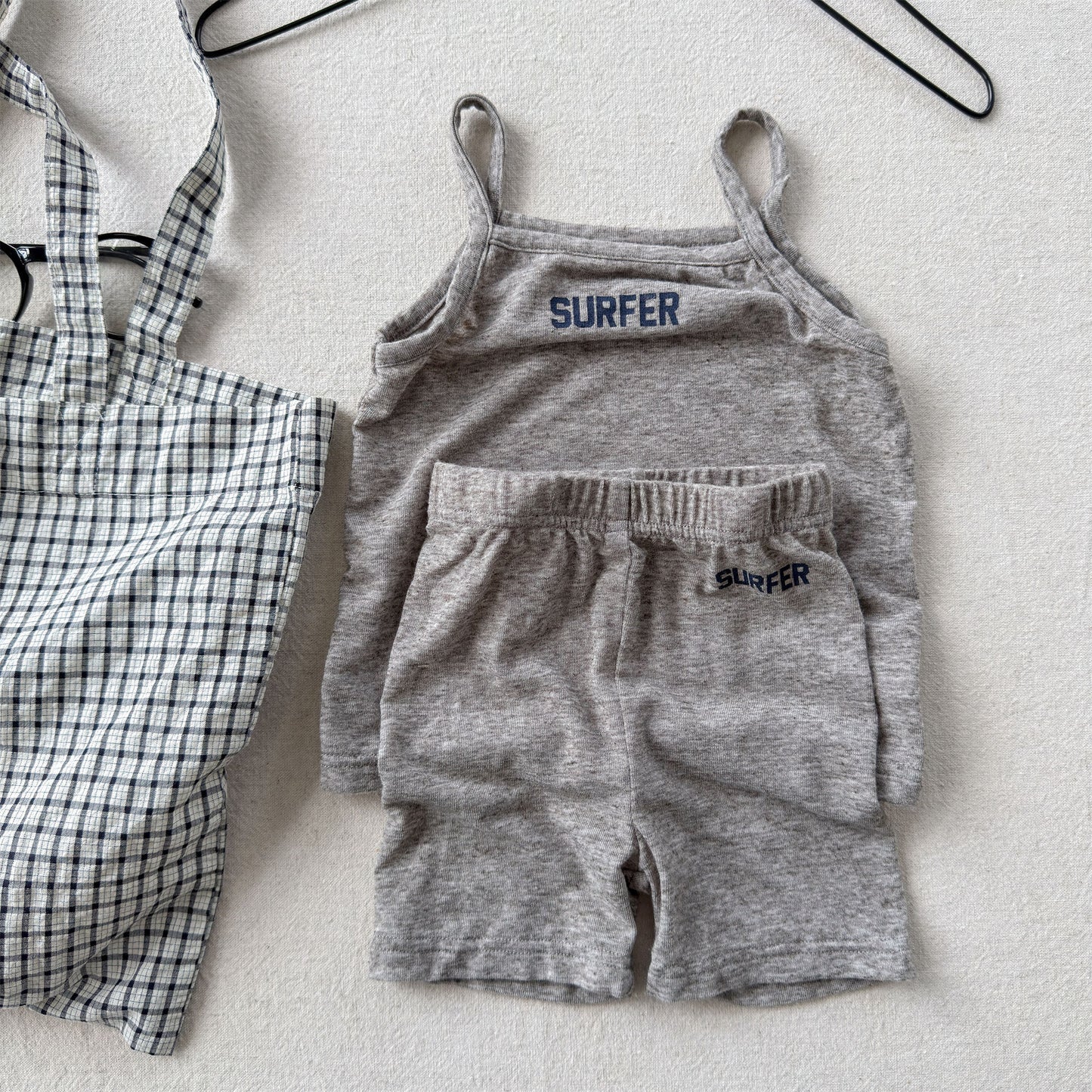 Sleeveless Logo Cami Shorts Set カレッジロゴ キャミソール ショートパンツ セット【mh0013448】