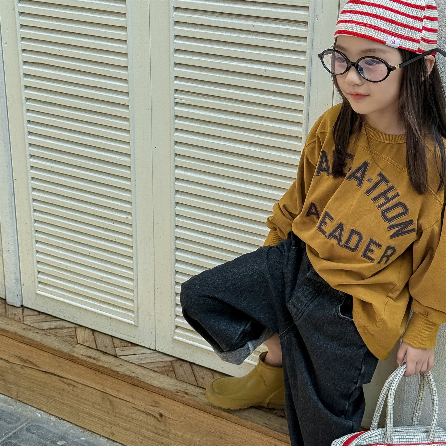 -キャラクタープリントポケットデニムパンツ ワイドパンツ【mh0010808】 - mamahalo shop - デニムパンツ -  べビー服 - 子供服 - 男の子 - 女の子