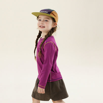 -切り替えステッチ長袖Tシャツ【mh0011300】 - mamahalo shop - 長袖Tシャツ -  べビー服 - 子供服 - 男の子 - 女の子