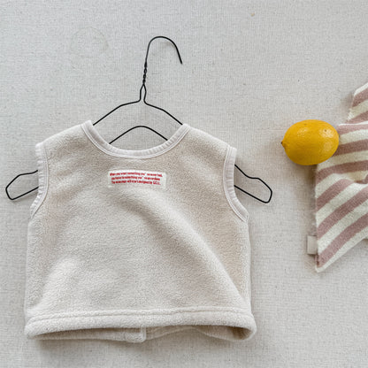 -フロントボタン付きフリースベスト【mh0010809】 - mamahalo shop - ベスト -  べビー服 - 子供服 - 男の子 - 女の子