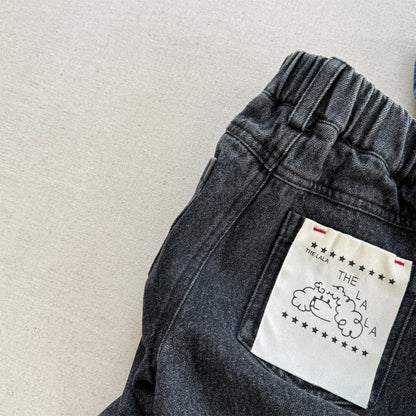 -キャラクタープリントポケットデニムパンツ ワイドパンツ【mh0010808】 - mamahalo shop - デニムパンツ -  べビー服 - 子供服 - 男の子 - 女の子