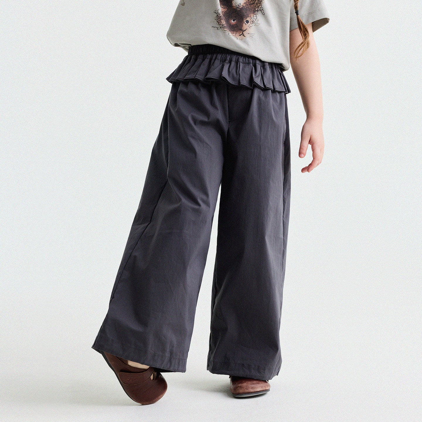 Ruffled Straight-Leg Pants [mh0013176]