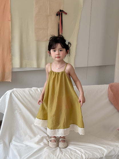 Lace Shoulder Strap Sundress [mh0012752]