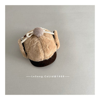 キッズ帽子 フライトハット ボアフリース レオパード ウシャンカ【mh0011797】