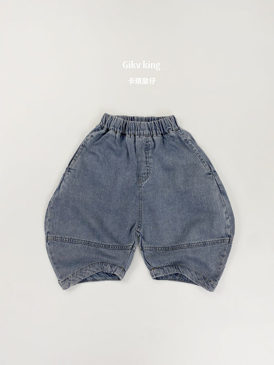 Vintage Wash Cocoon Denim Pants コクーン デニムハーフパンツ【mh0013482】